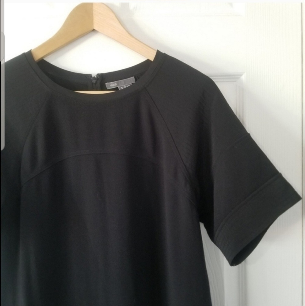 Vince Black Short Sleeve Shift Dress - Picture 8 of 8